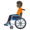 Person in Manual Wheelchair- Dark Skin Tone emoji on Emojione